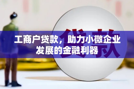 乐清工商户贷款,助力小微企业发展的金融利器 乐清工商户贷款,助力小微企业发展的金融利器