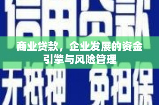 佳冬商业贷款，企业发展的资金引擎与风险管理