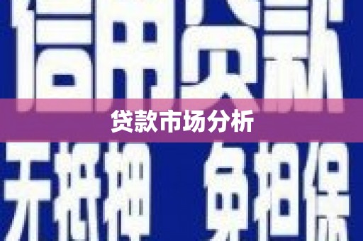 青神贷款市场分析