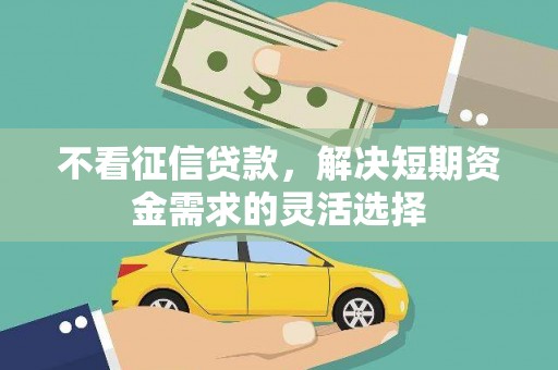 华阴不看征信贷款，解决短期资金需求的灵活选择