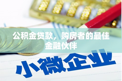 无极公积金贷款，购房者的最佳金融伙伴