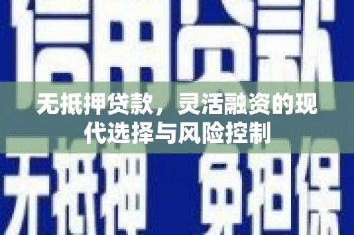 西山无抵押贷款，灵活融资的现代选择与风险控制
