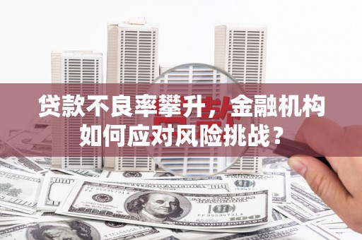 大余贷款不良率攀升，金融机构如何应对风险挑战？