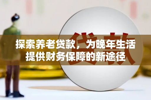 保税区探索养老贷款，为晚年生活提供财务保障的新途径