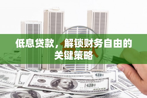 鲁山低息贷款，解锁财务自由的关键策略