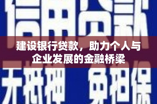 埤头建设银行贷款，助力个人与企业发展的金融桥梁