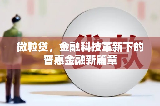 政和微粒贷，金融科技革新下的普惠金融新篇章