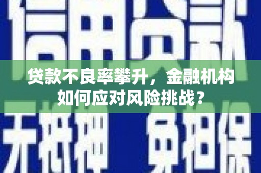 八德贷款不良率攀升，金融机构如何应对风险挑战？